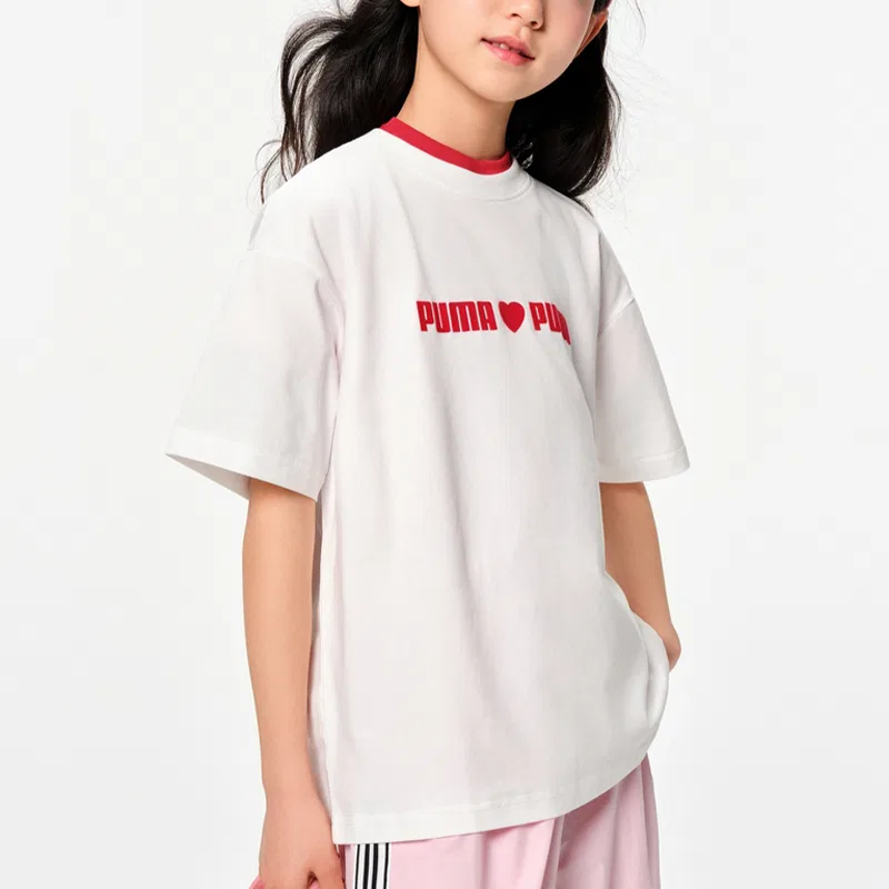 Футболка Sportstyle Raw White Kids' PUMA, Raw White 10101 — фото 4