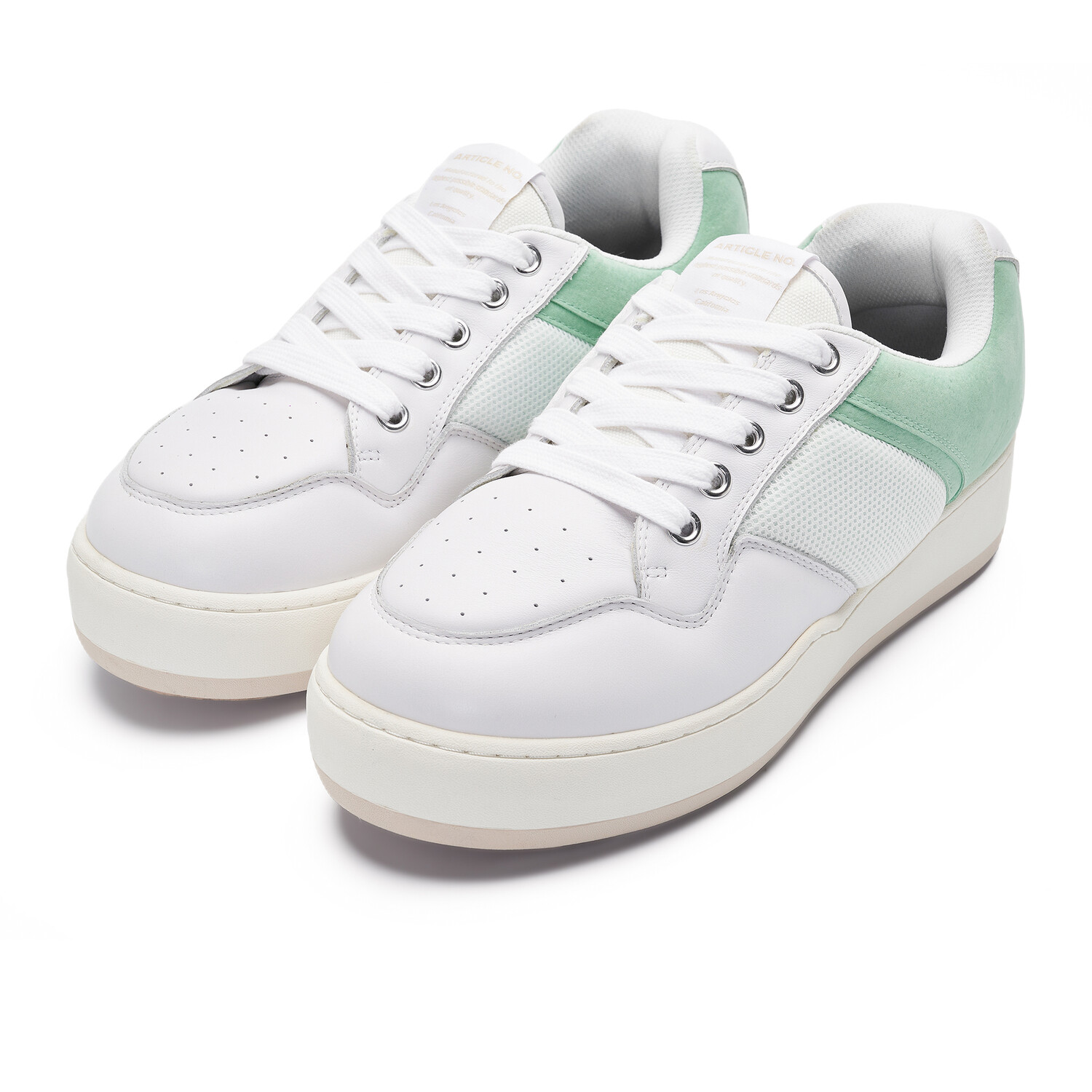 

Кроссовки ARTICLE NO. Skateboarding Shoes Unisex Low-top White/Green, светло-зеленый