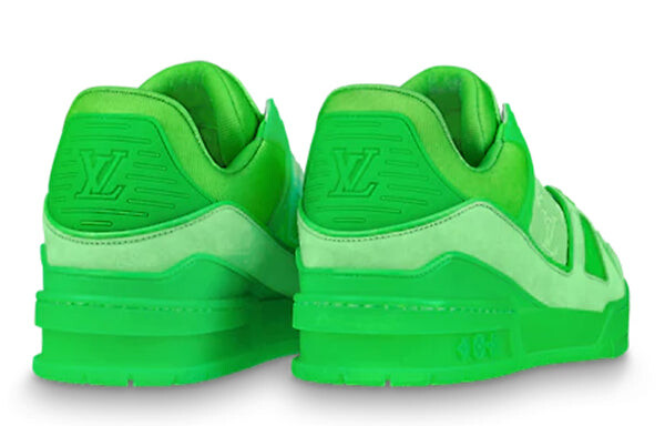 Кроссовки x virgin abloh trainer sneakers 'neon green with monogram fabric' Louis Vuitton, зеленый — фото 4