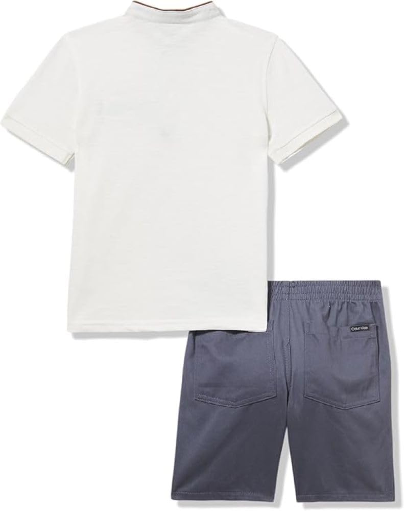Комплект шорт Calvin Klein для мальчиков, 2 шт., Marshmallow/Ombre Blue — фото 3