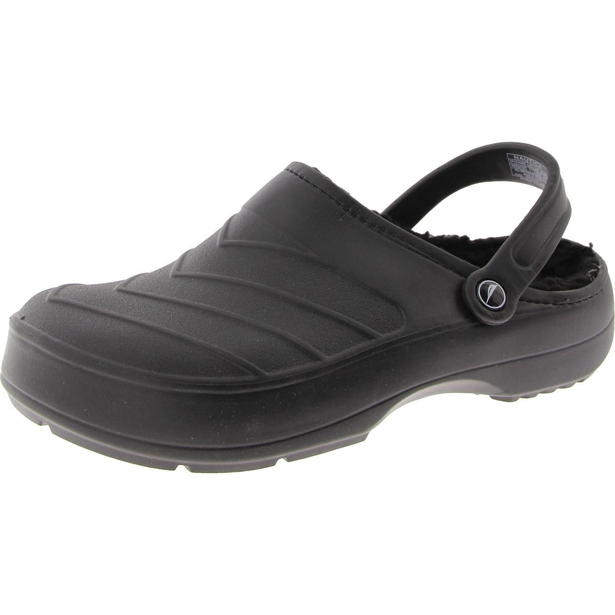 

River Cost Cozy Mens сабо с подкладкой из искусственного меха Nautica, черный