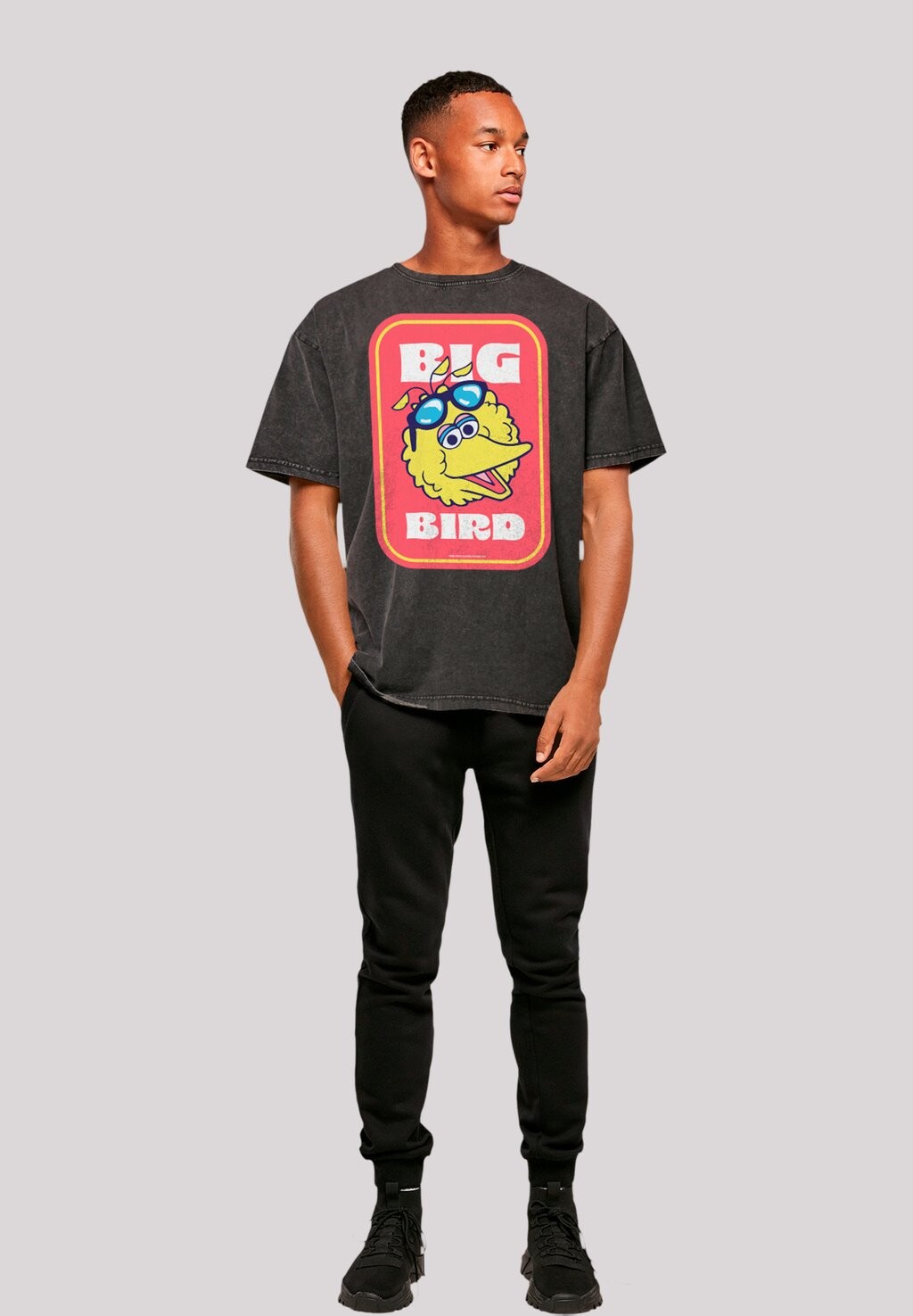 

Футболка с принтом SESAMSTRASSE BILBO BIG BIRD STICKER F4NT4STIC, черный