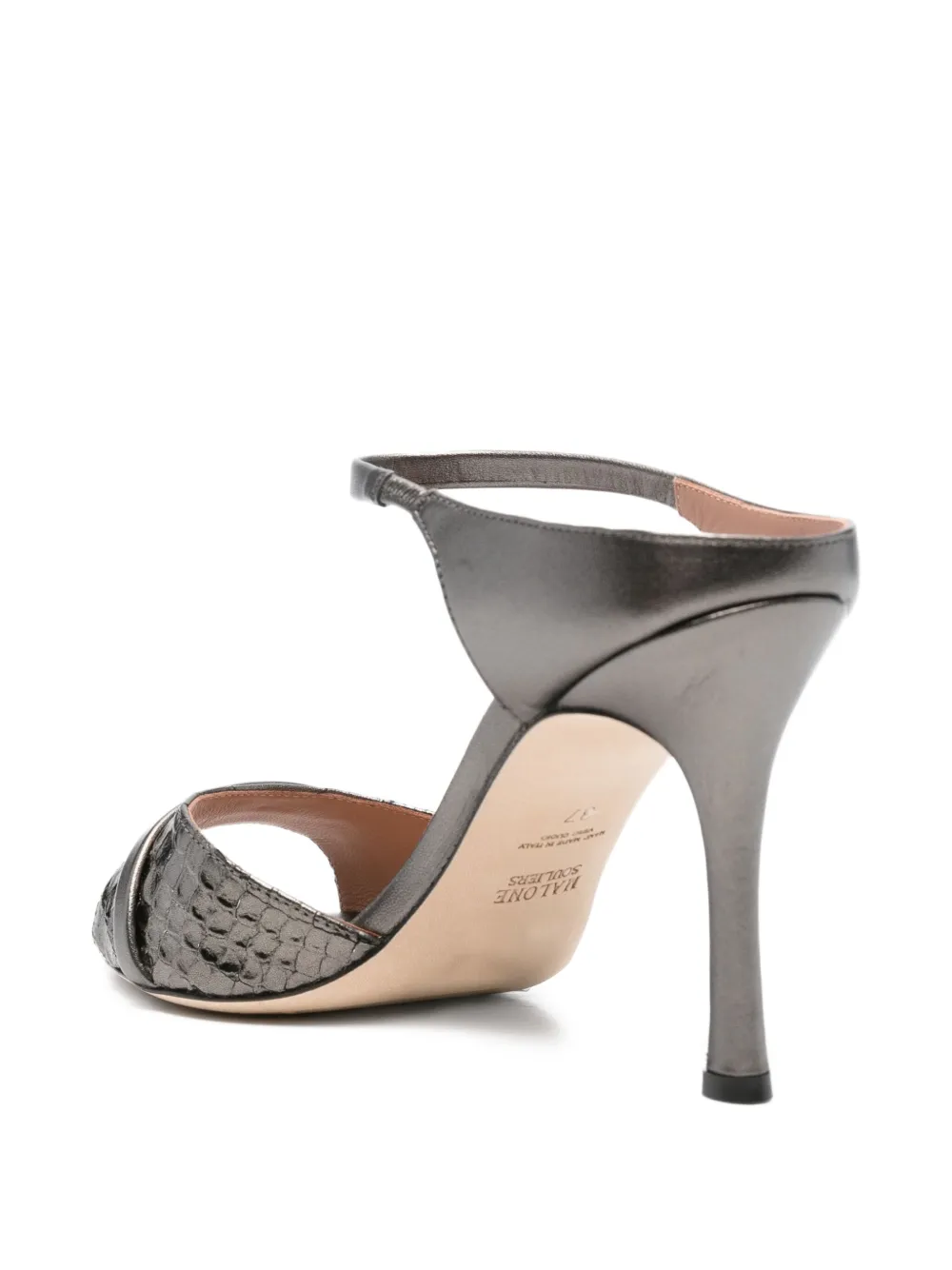 Босоножки Yuna 95 с ремешком на щиколотке Malone Souliers, серый — фото 3