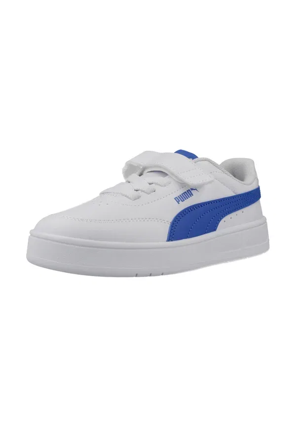 Кроссовки классические Court Classic Clean AC+ PS Baby Shoes Puma, белый с горно-голубым — фото 2