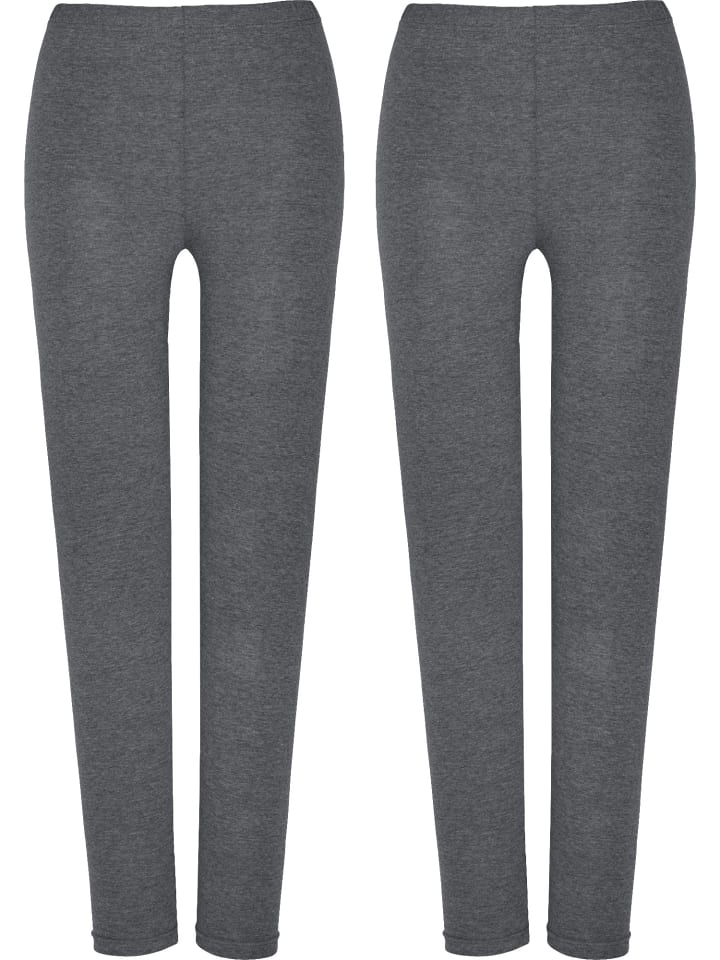 

Леггинсы из одинарного джерси, комплект из 2 пар, цвет серый меланж Erwin Müller