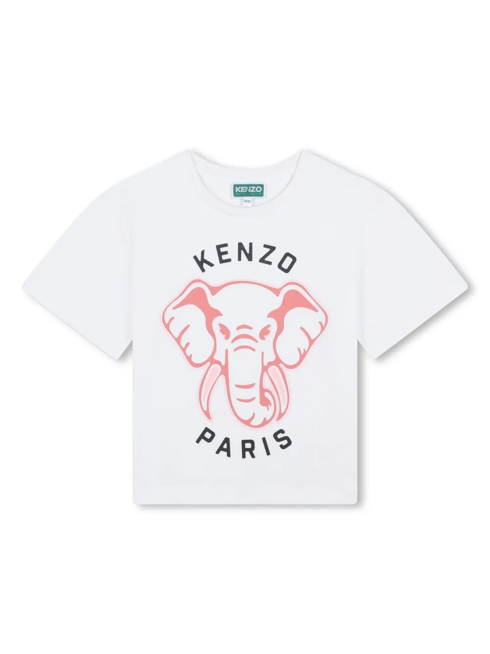 

Футболка Elephant Varsity Jungle Kenzo Kids, белый