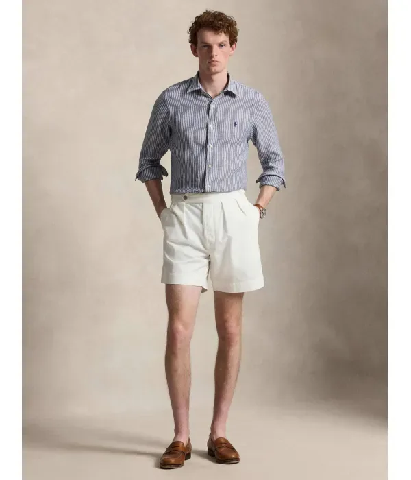 Льняная рубашка slim fit Polo Ralph Lauren, темно-синий — фото 2