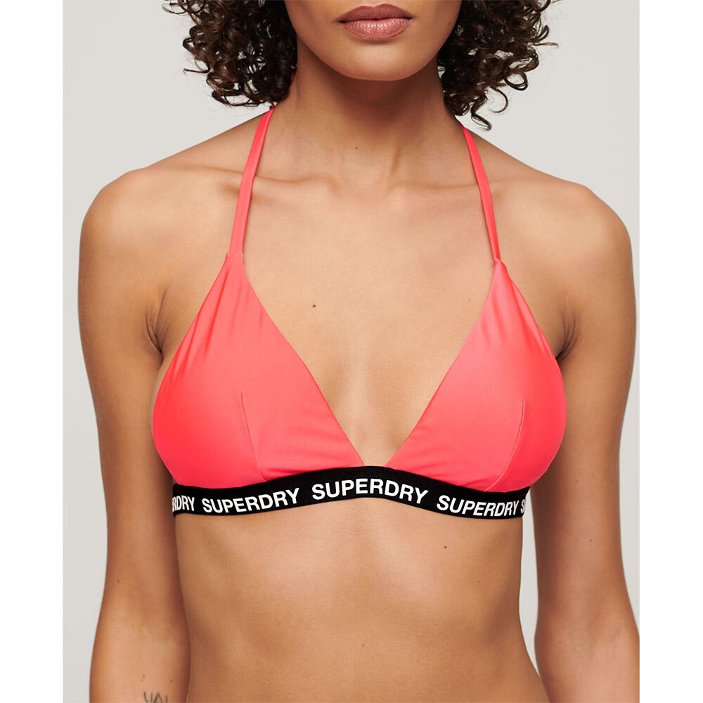 Топ бикини Superdry Triangle Elastic, розовый