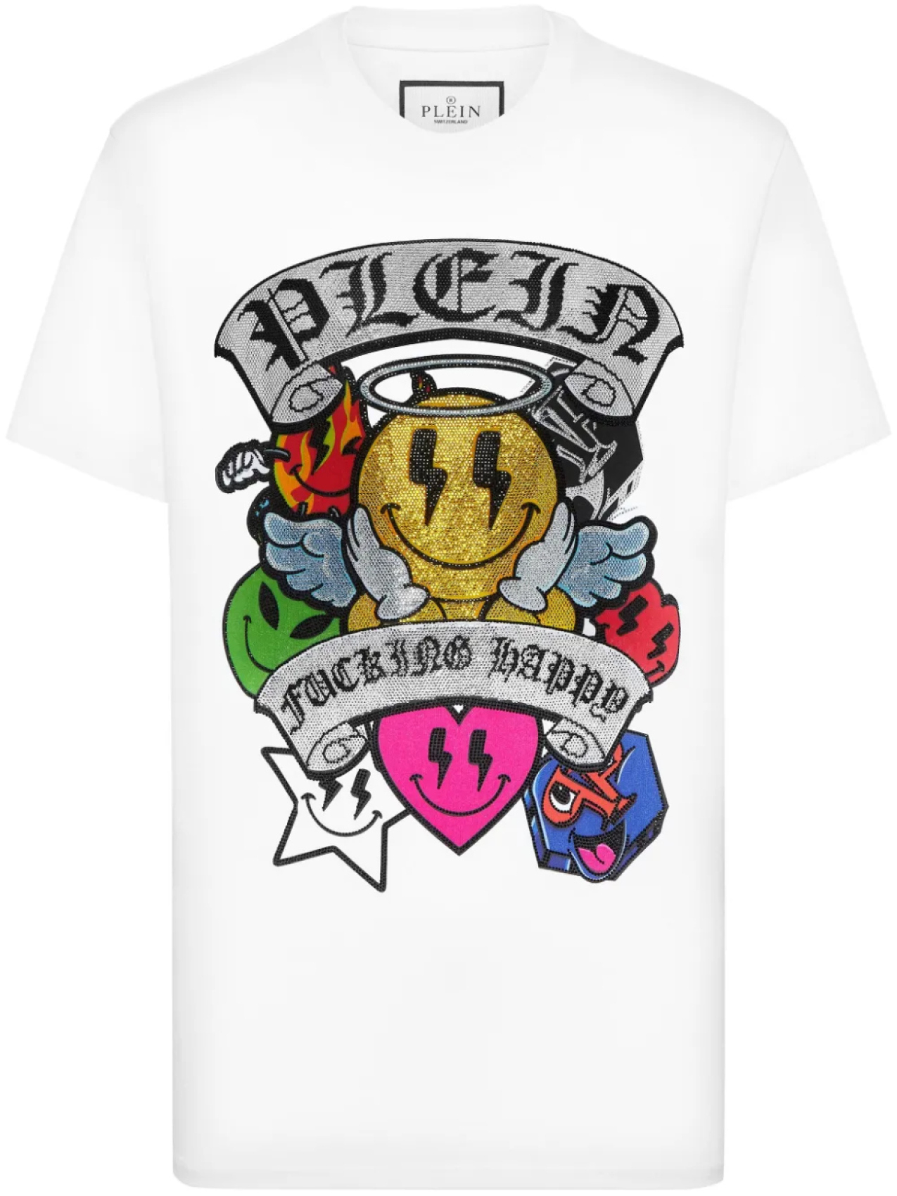 

Футболка SS Strass Smile Philipp Plein, белый