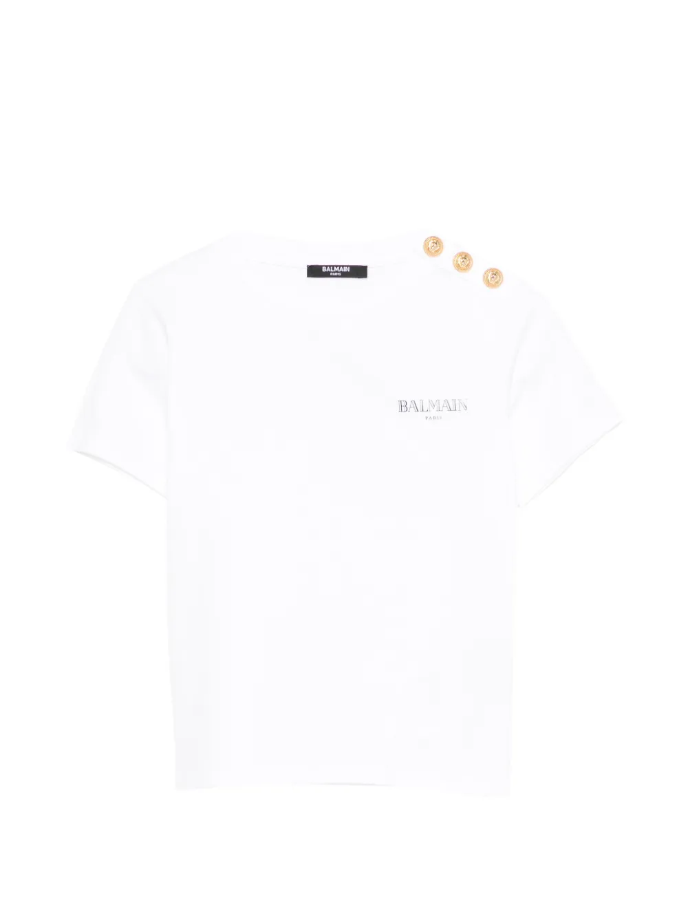 

Футболка на пуговицах Balmain Kids, белый
