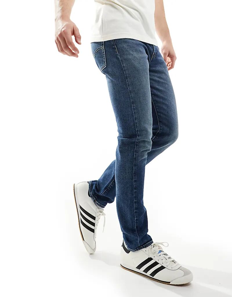 

510 обтягивающие джинсы средне-синего цвета Levi's