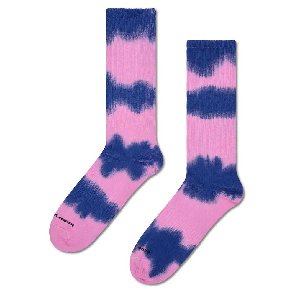 

Носки Happy Tie-dye stripe sneaker crew, розовый
