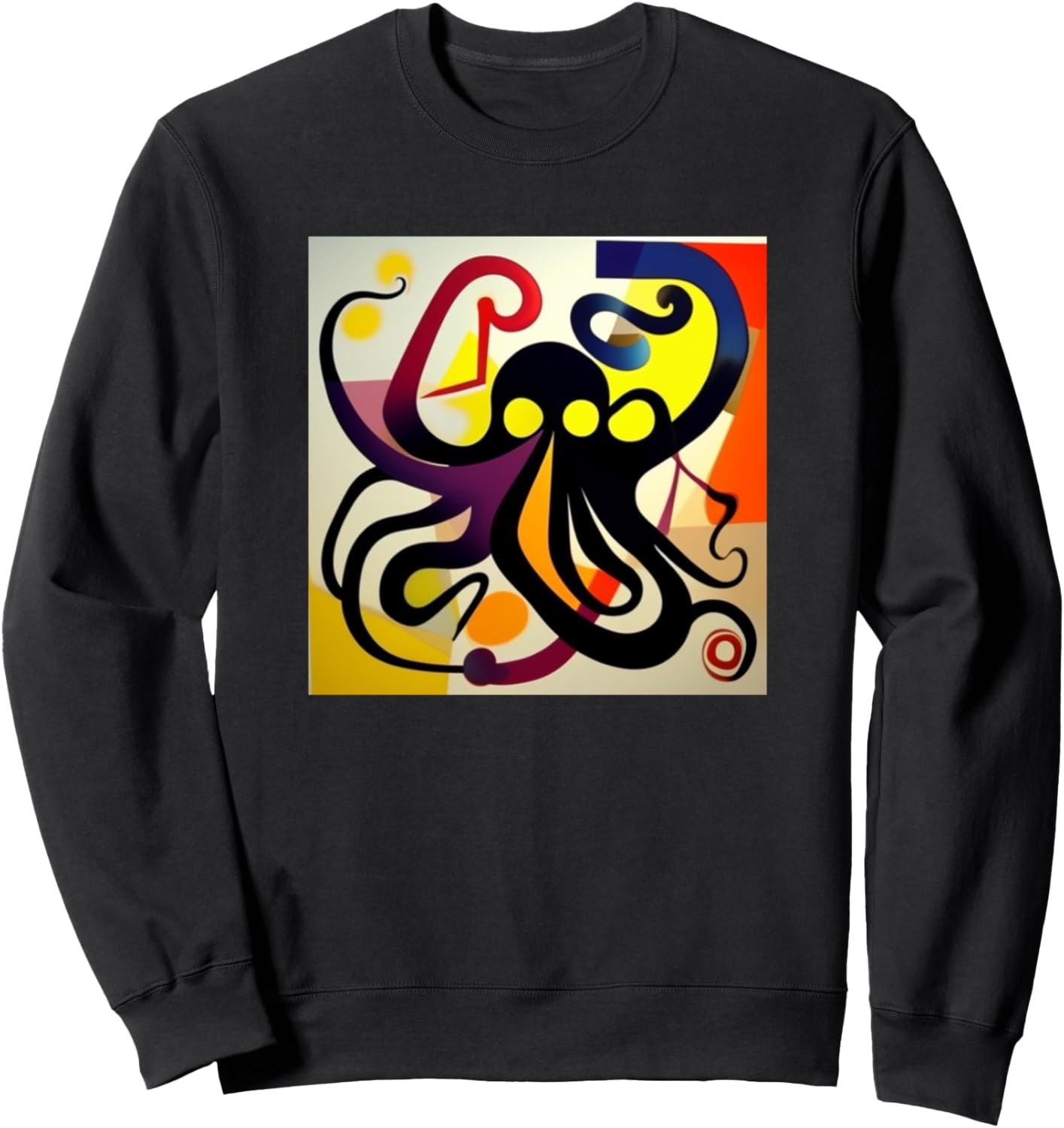 

Мотив силуэта осьминога, красочные щупальца кальмара, толстовка с изображением осьминога Octopus Squid Art Men Women Kids - Boys Girls Gift, черный