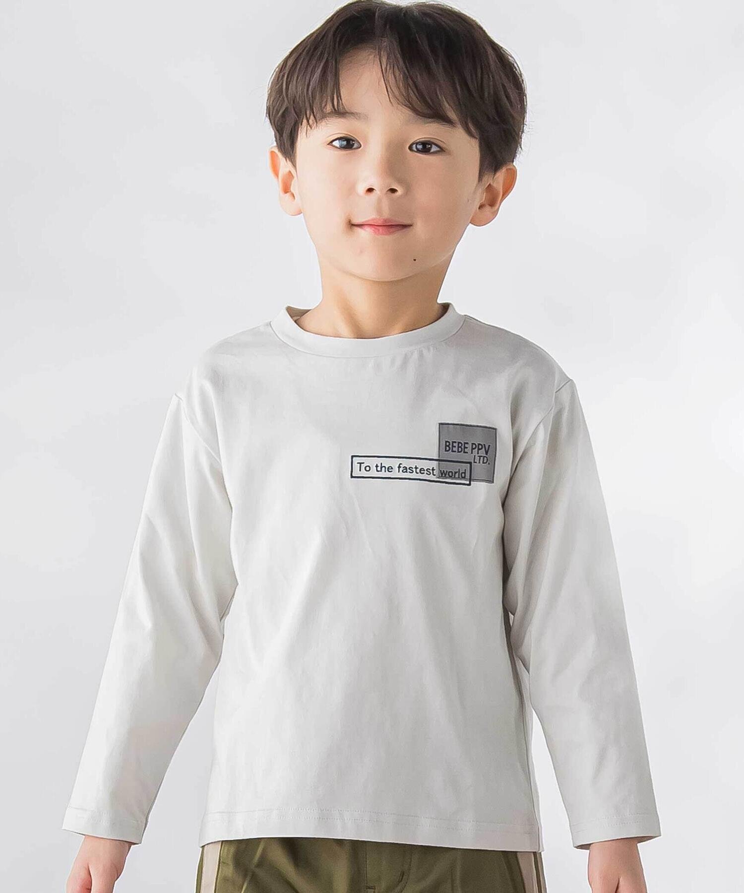 Длинная футболка с круглым логотипом и трикотажным принтом (95–160 см) BeBe Petits Pois Vert, Gray