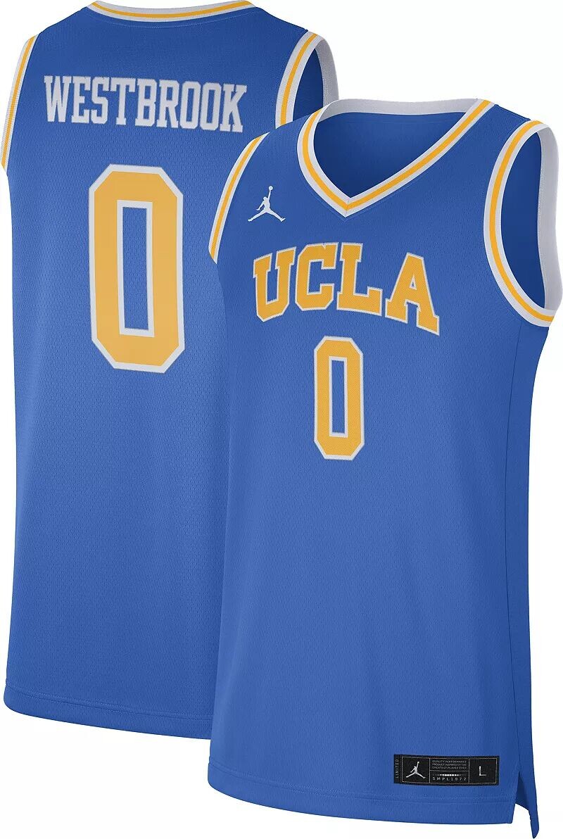

Мужская баскетбольная майка Jordan UCLA Bruins #0 True Blue Russell Westbrook Throwback Limited