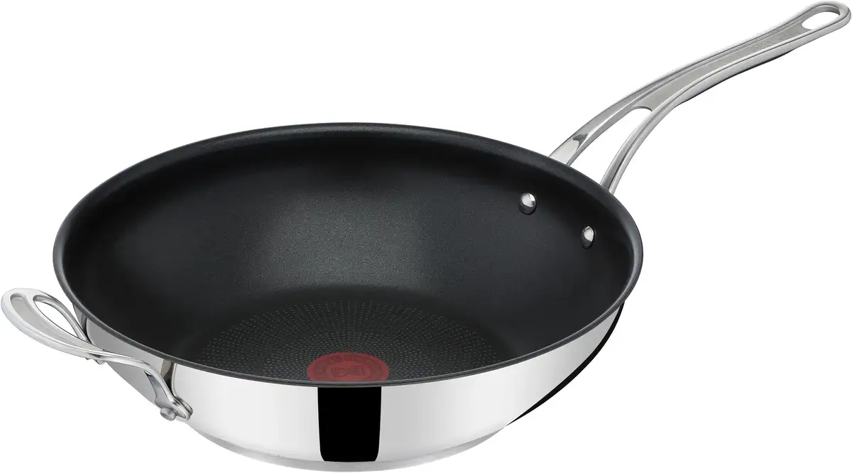 

Вок Tefal "Jamie Oliver Cook's Classic", нержавеющая сталь, (1 шт.), нержавеющая сталь, антипригарное покрытие, термосигнал, все виды плит, индукция Ø 30 см + высота 9 см, цвет edelstahlfarben/schwarz