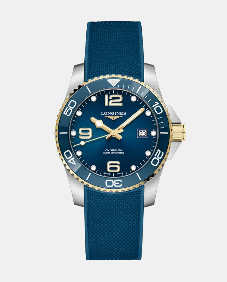 

Longines Hydro Conquest L37813969 Автоматические мужские часы из синей резины, синий