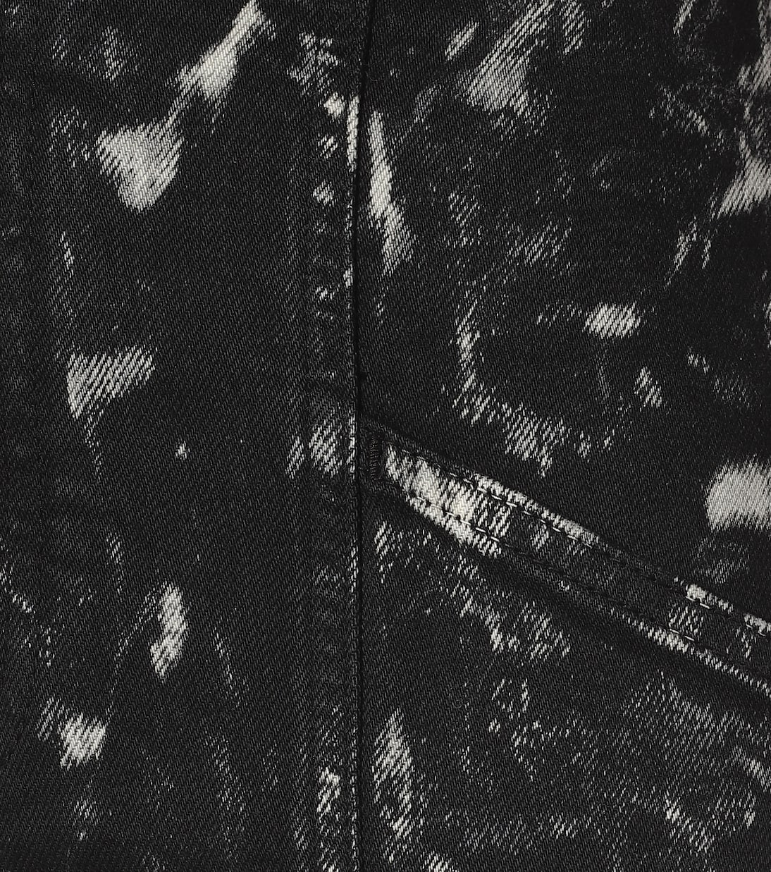 Укороченные джинсы с высокой талией и принтом Galaxy Stella McCartney, Black Galaxy Wash Denim — фото 4