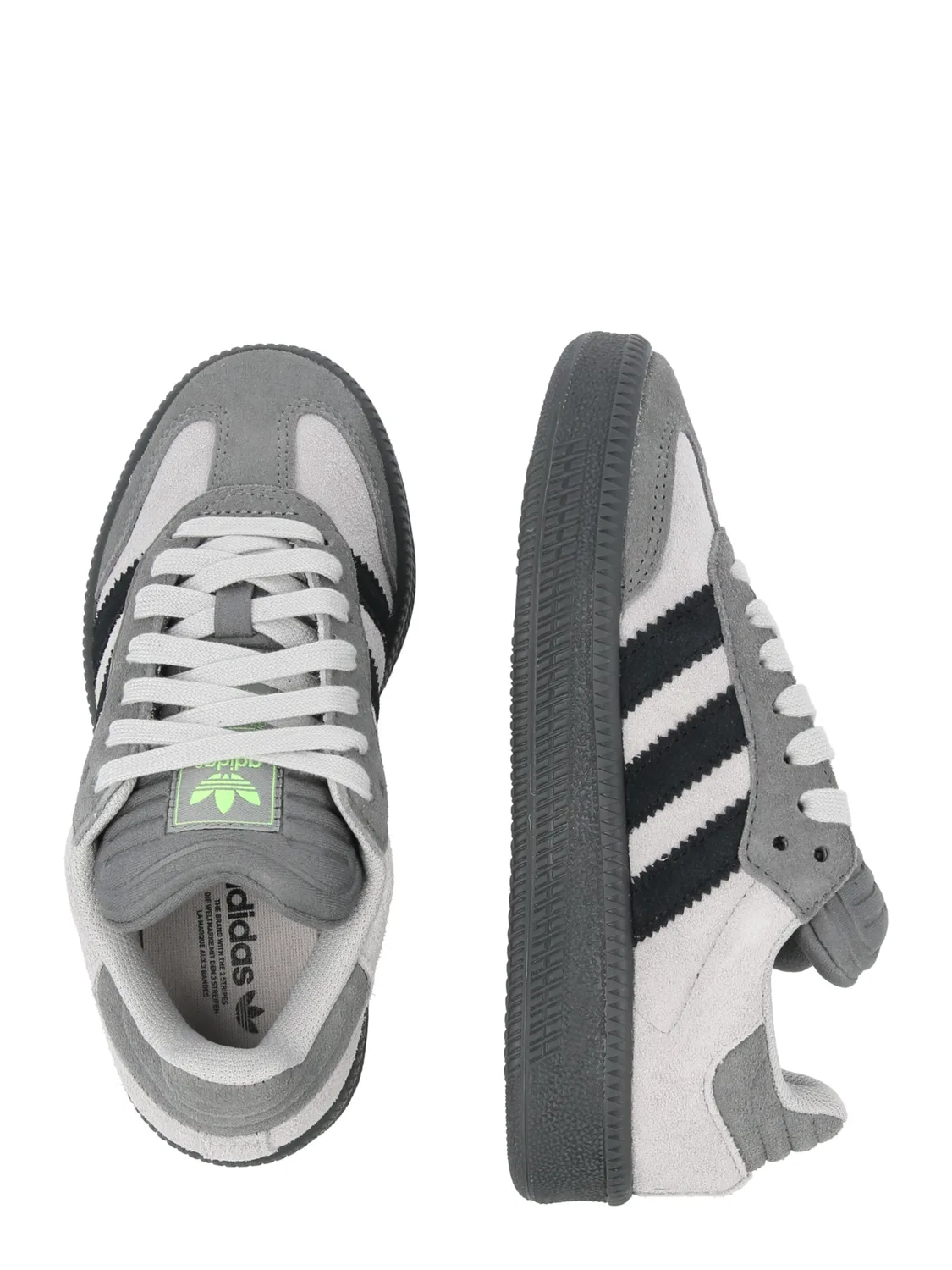 Кроссовки Adidas Originals SAMBA XLG серого и светло-серого цвета — фото 2