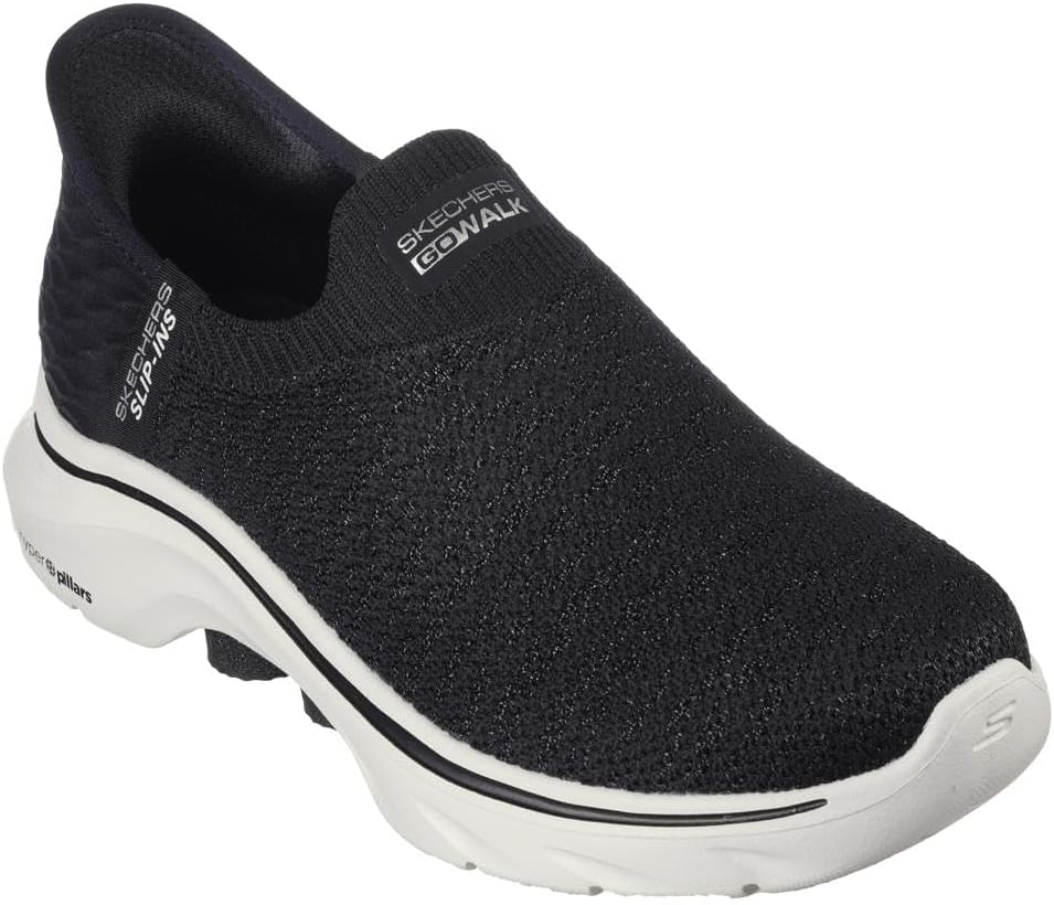 

Мужские кроссовки Skechers Gowalk Arch Fit на шнуровке - спортивные удобные слипоны для ходьбы, белый/черный