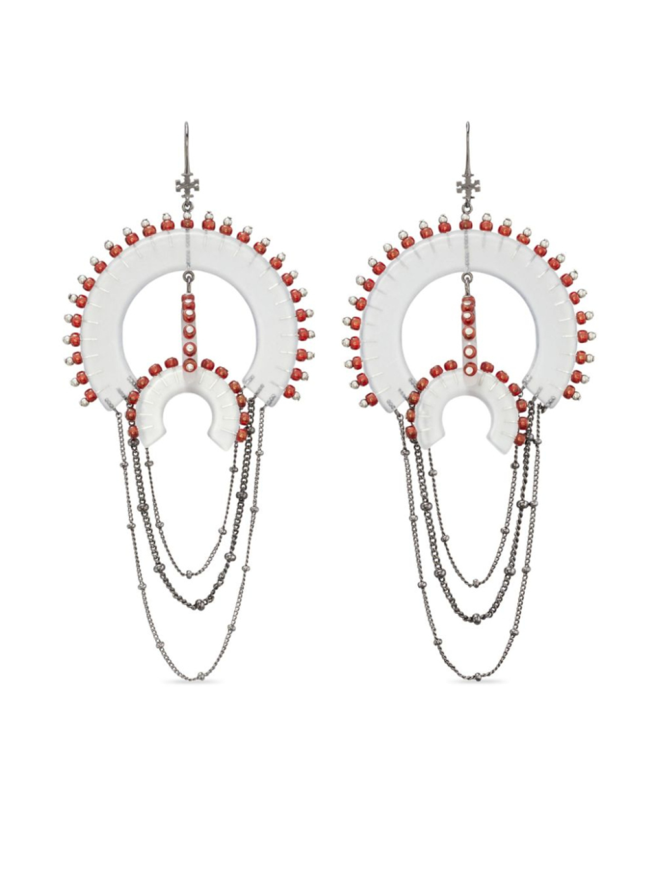

Серьги с бусинами Tory Burch, серебряный