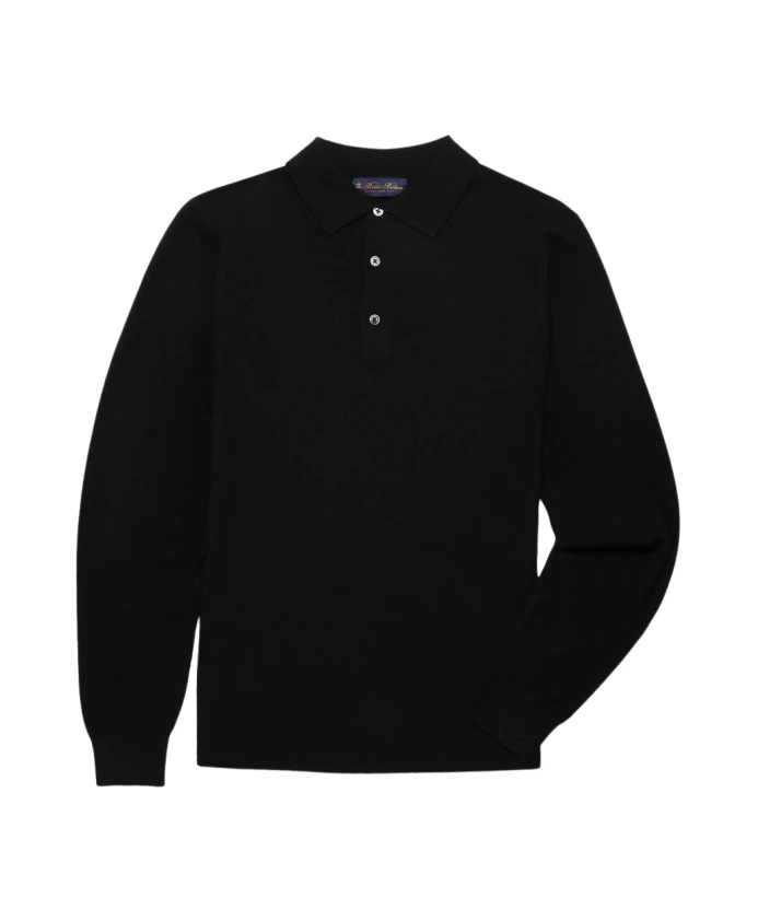 

Рубашка Поло из мериносовой шерсти Brooks Brothers, черный