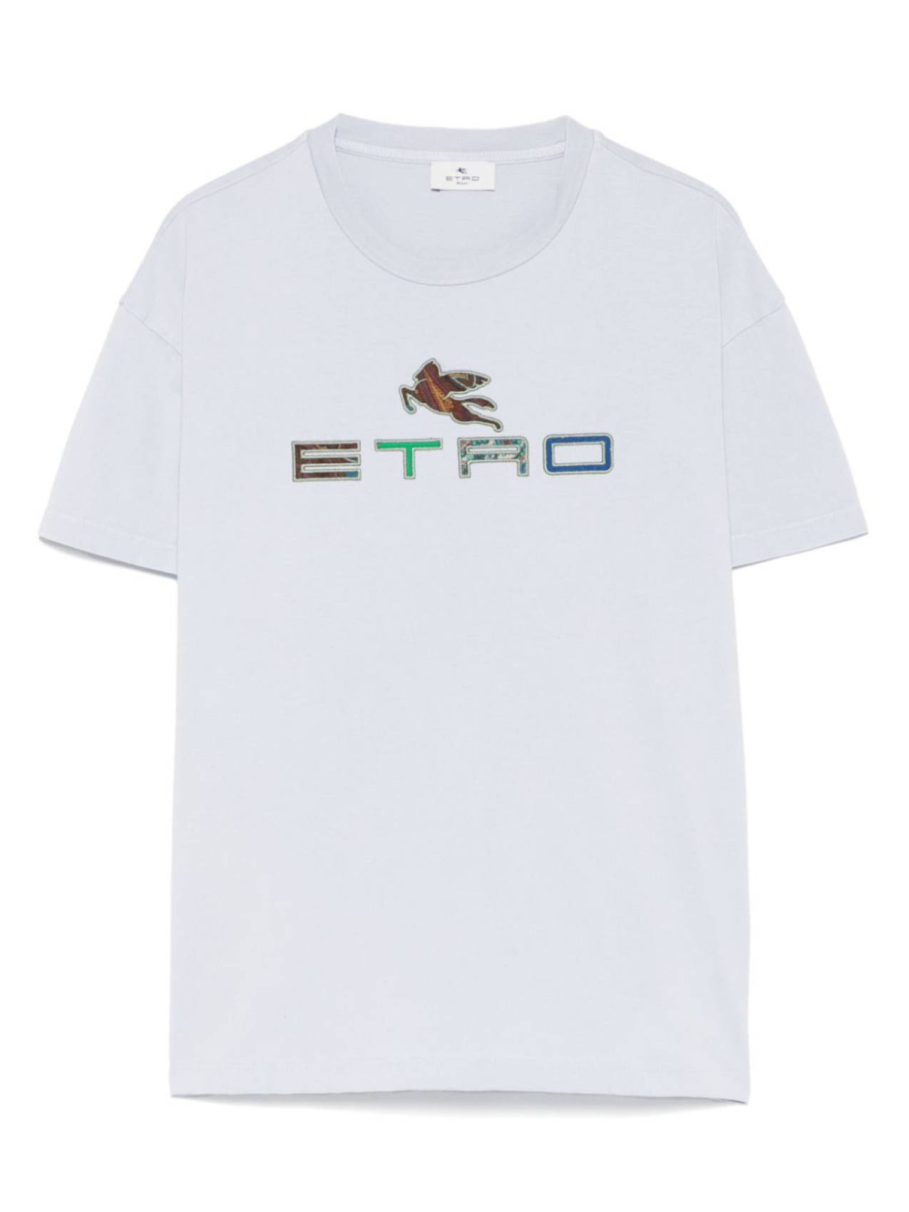 

ETRO KIDS футболка с вышитым логотипом, синий