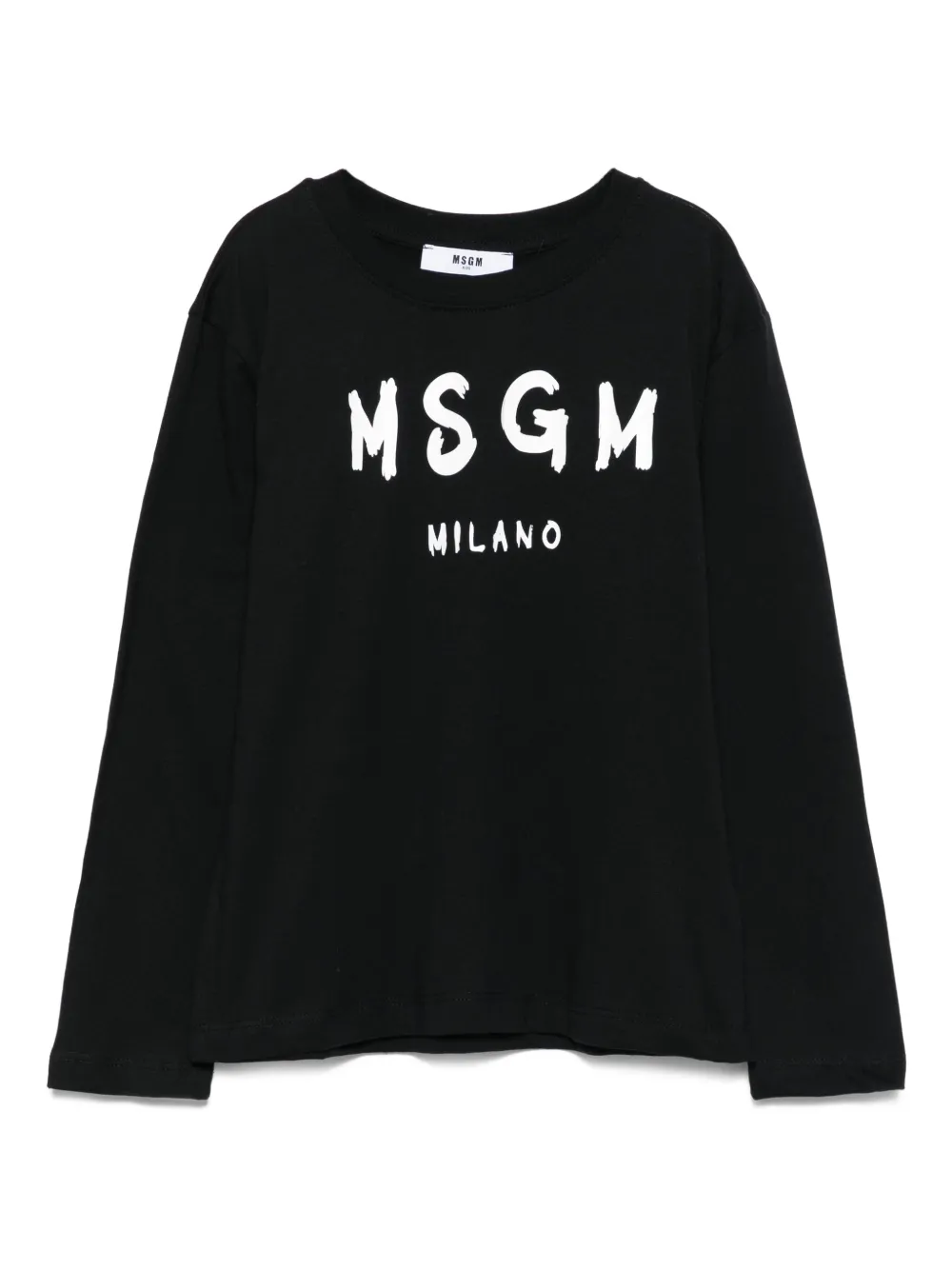 

Топ milano с длинными рукавами и логотипом MSGM Kids, черный