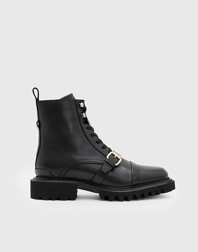Ботинки AllSaints Tori из кожи на шнуровке черного цвета — фото 2