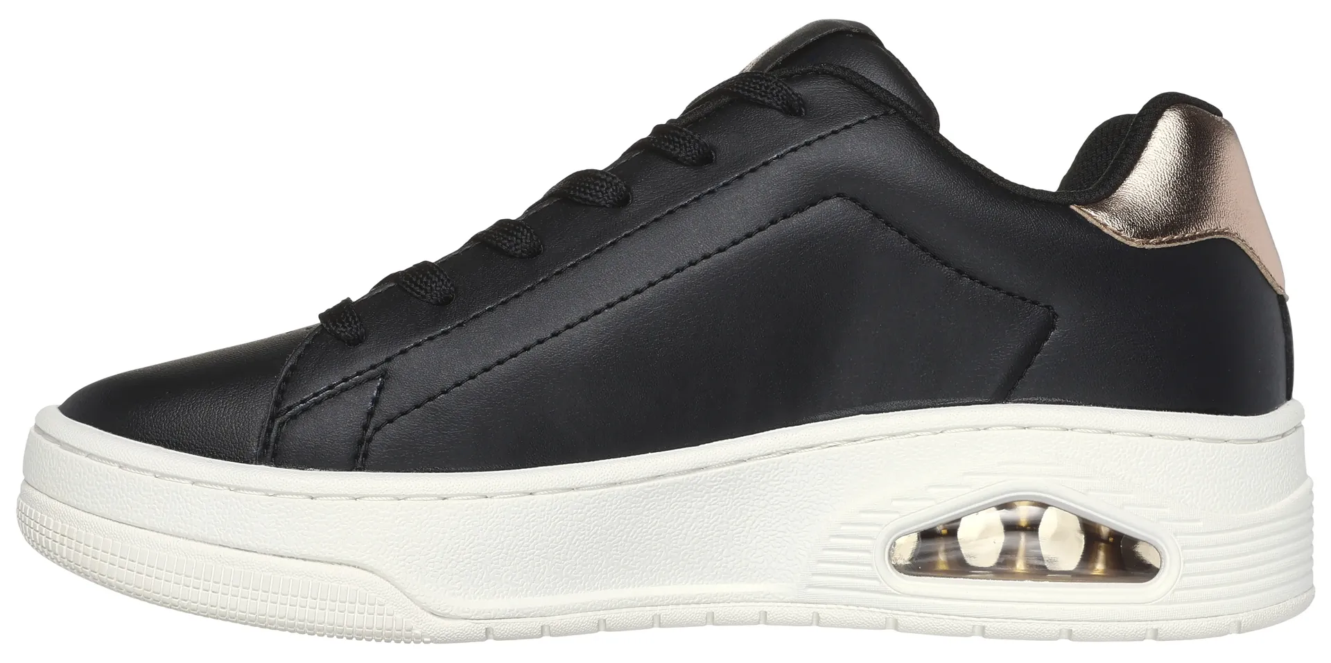 Кроссовки Skechers "UNO COURT", с металлизированной аппликацией, повседневная обувь, полуботинки, туфли на шнуровке, цвет Schwarz-Roségoldfarben — фото 4