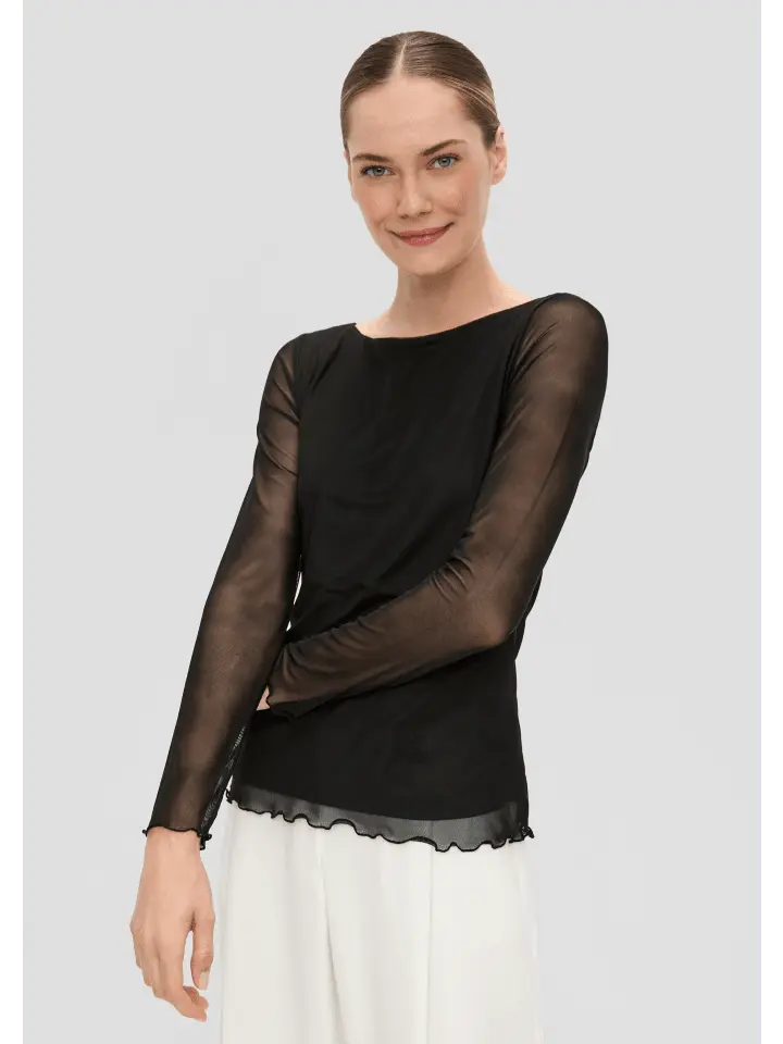 

Футболка sOliver BLACK LABEL langarm, черный