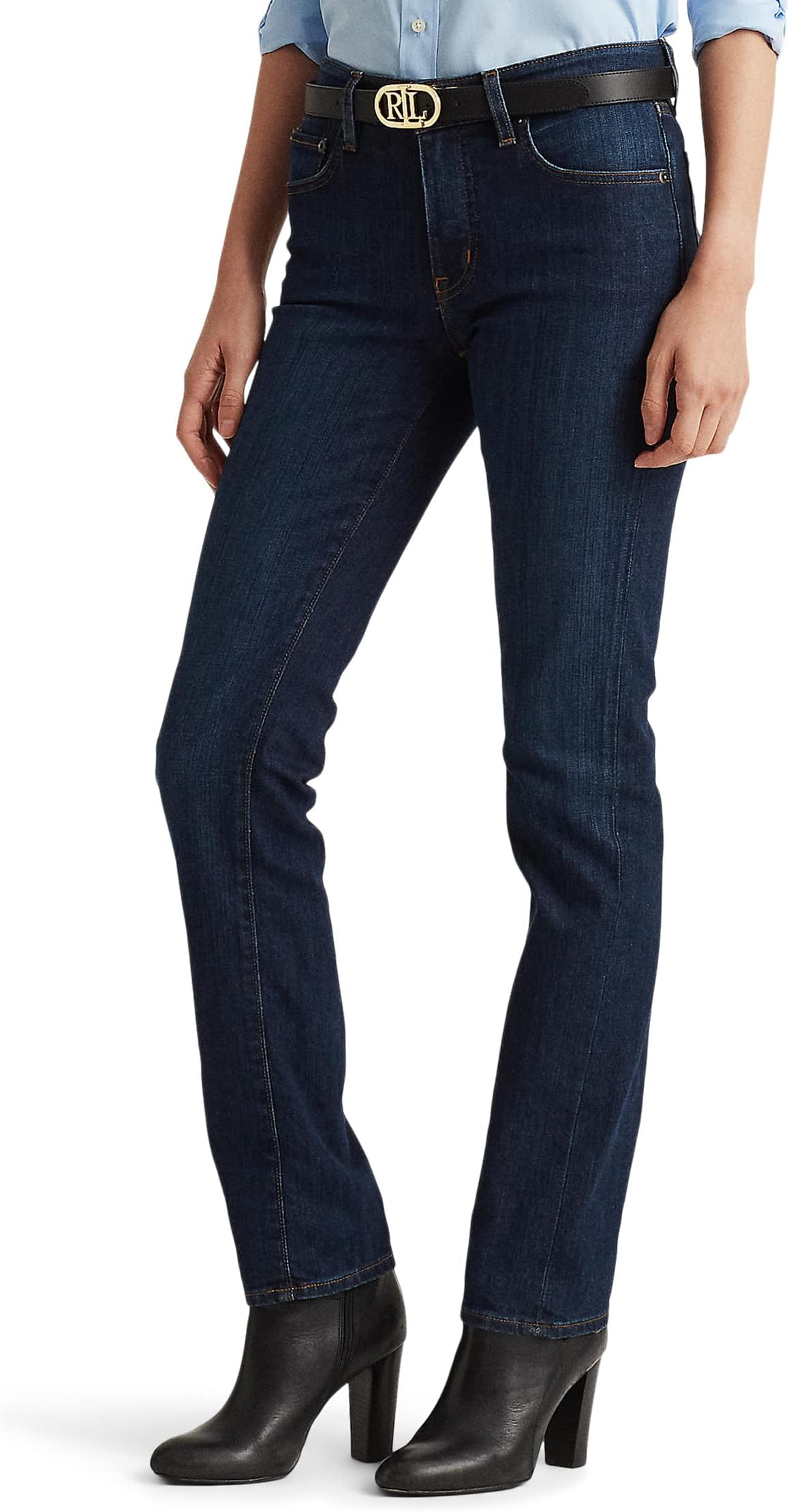 

Джинсы Mid-Rise Straight Jeans LAUREN Ralph Lauren, цвет Deep Royal Wash Denim