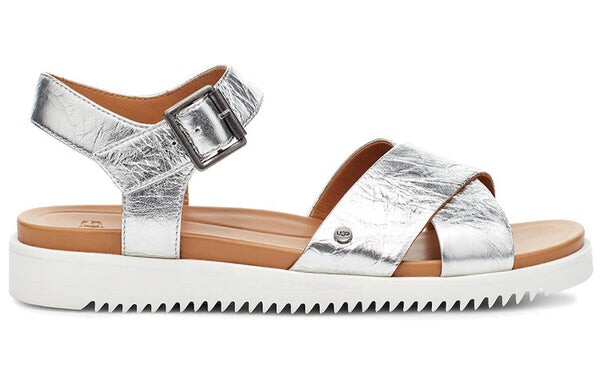 Модные сандалии zoie metal sandal Ugg, серебряный — фото 3