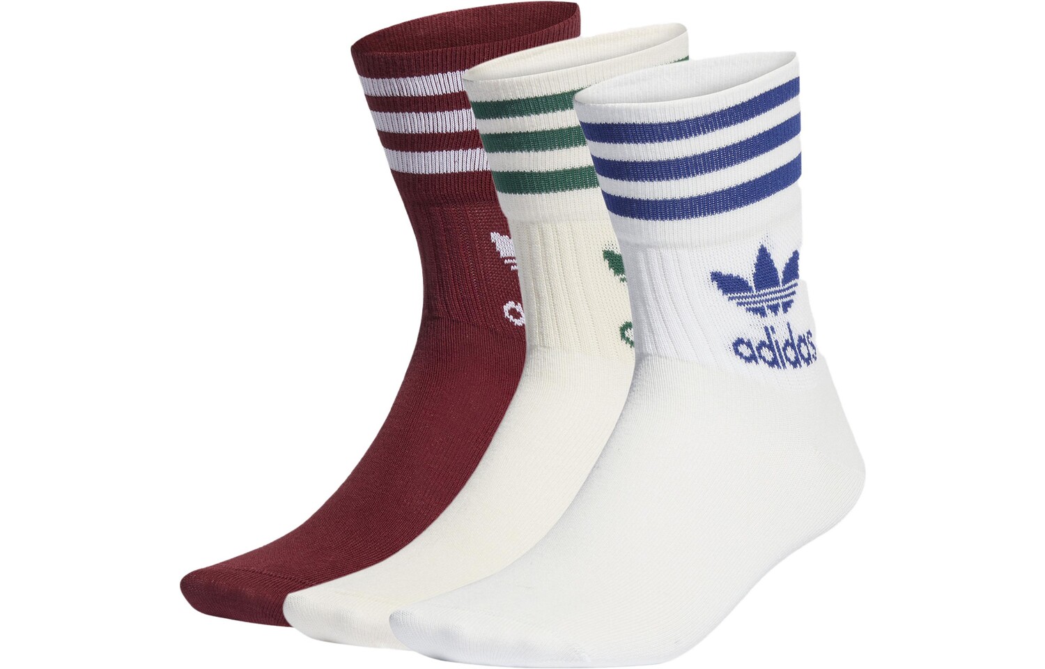 

Носки до колена унисекс adidas, 1 комплект из 3 двойных упаковок (белый + кремово-белый + красный)