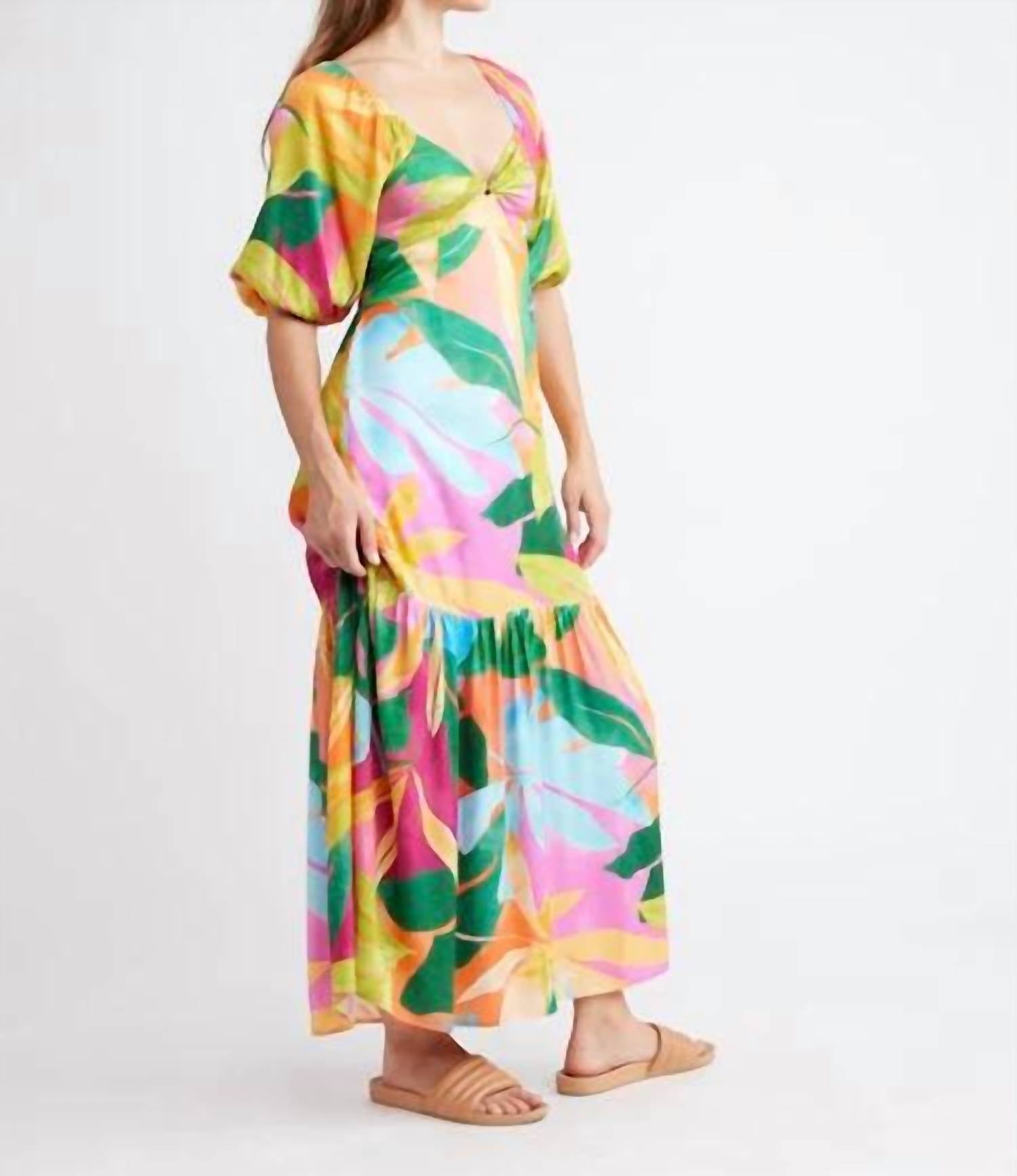 

Платье макси Tara Twist в мартовских тропиках Self Contrast, цвет march tropics
