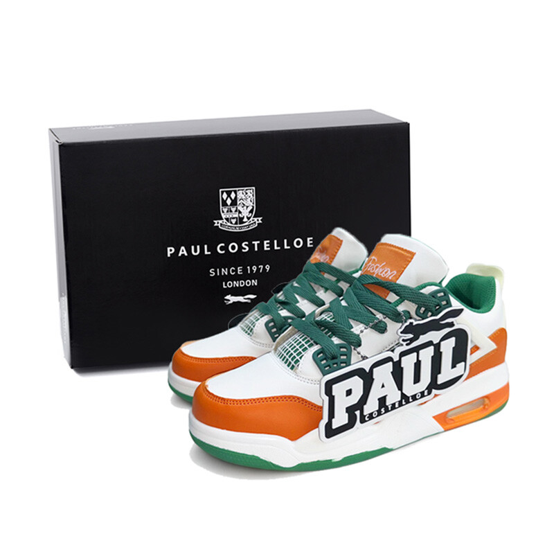 

Кроссовки для скейтборда унисекс средней высоты, белый/оранжевый Paul Costelloe