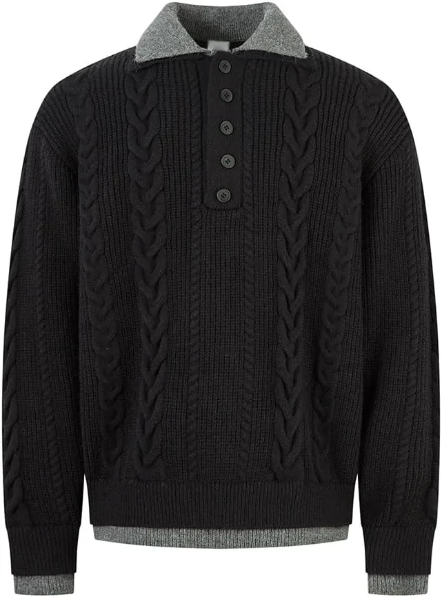 

Мужской свитер Cable Knit с длинными рукавами XYGJZ