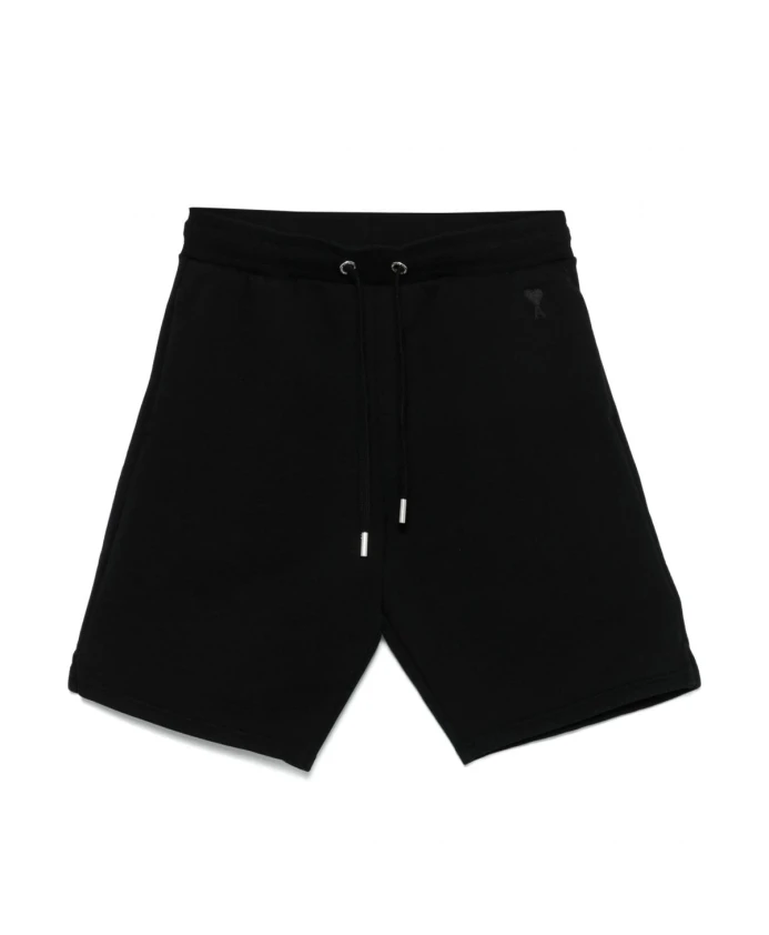 

Черные окрашенные трикотажные шорты с надписью "ami de coeur" Ami Paris, черный