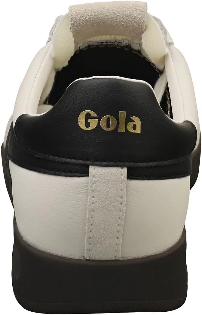 Мужские кожаные кроссовки Gola Cyclone, White Black Dark Gum — фото 4