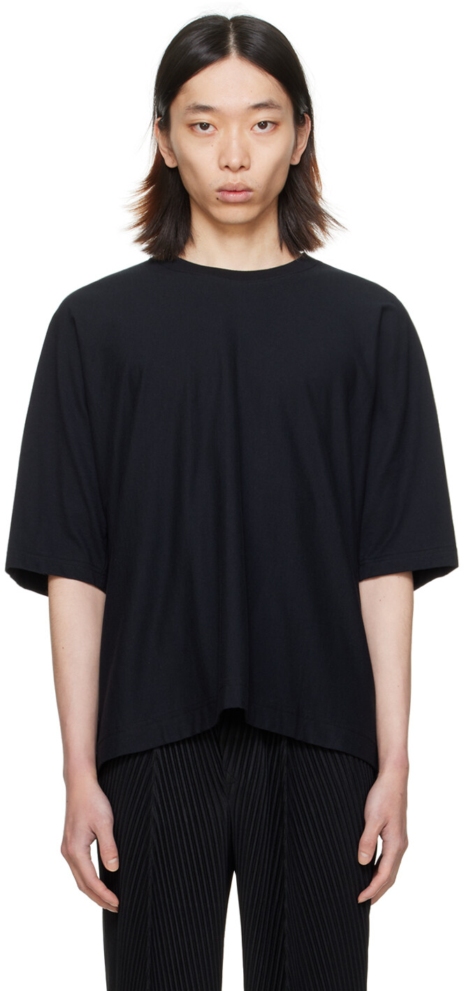 

Черная базовая футболка Release-T Homme Plisse Issey Miyake