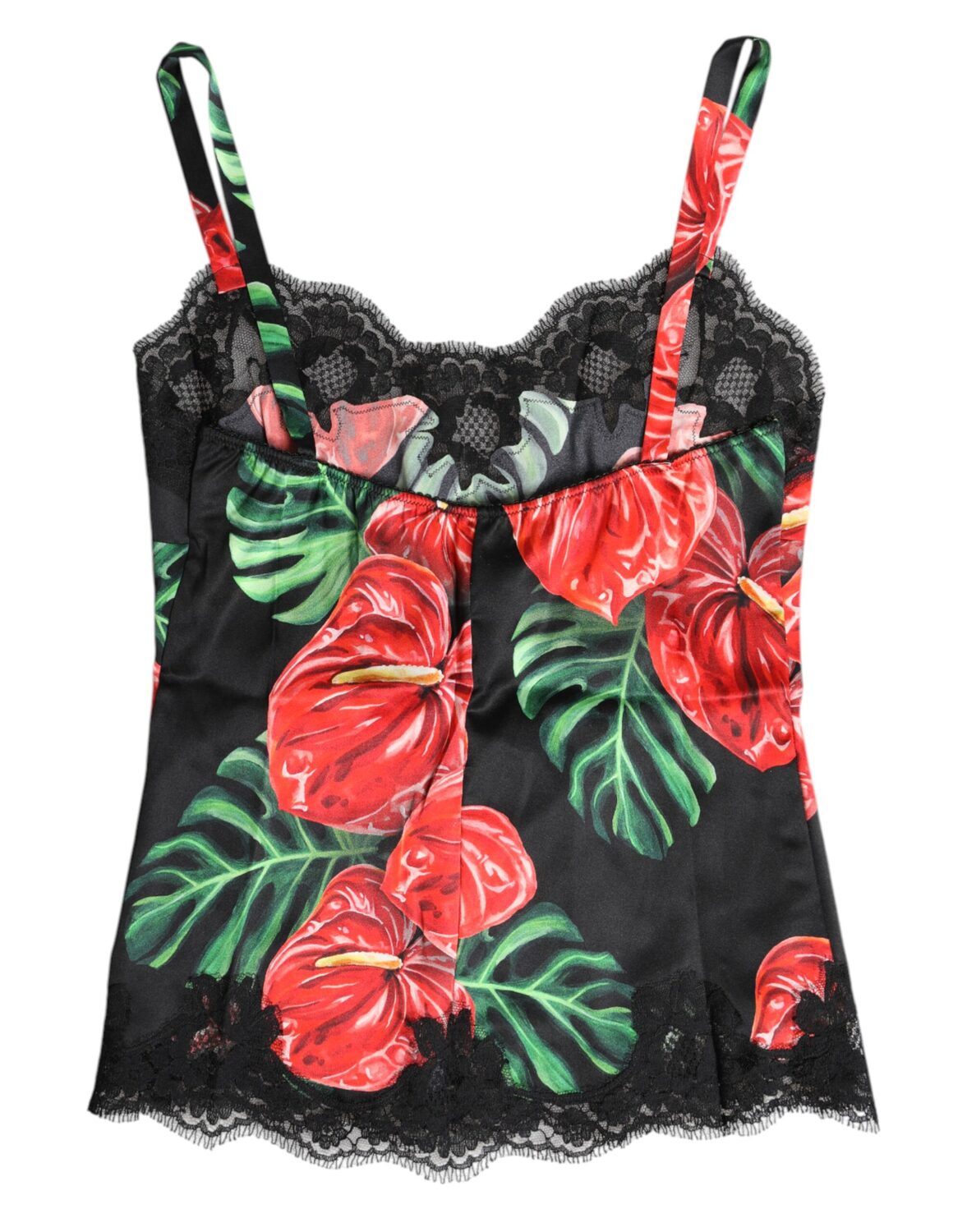 Нижнее белье из разноцветного шелка с цветочным принтом Dolce & Gabbana, мультиколор — фото 2