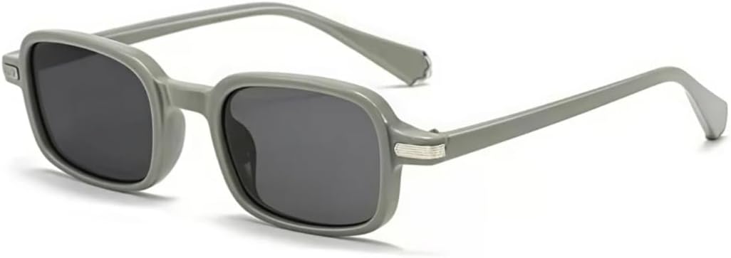 

Ретро прямоугольные женские солнцезащитные очки, модные прозрачные линзы с градиентом цвета океана, защита от УФ-излучения UV400, мужские модные очки с заклепками UATXTAU, Grey Grey