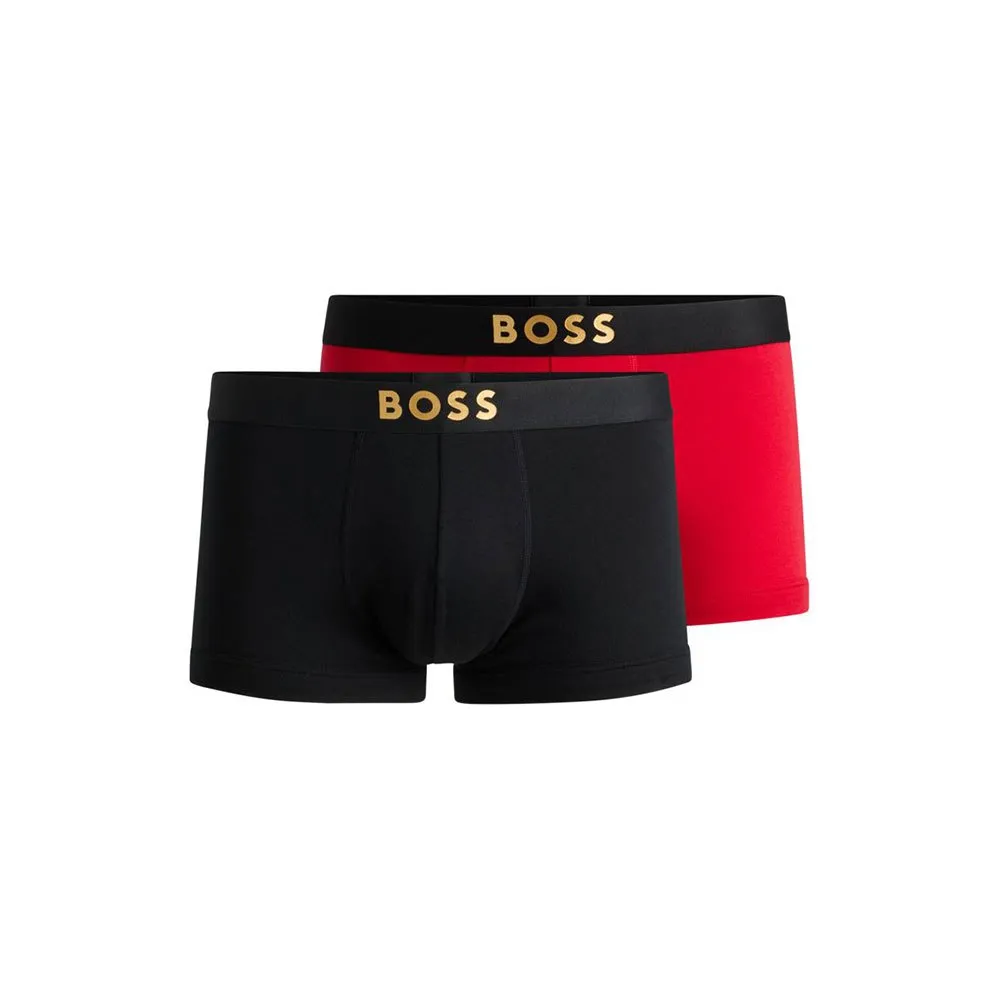 

Трусы-боксеры BOSS 10160082 2 units, черный/красный