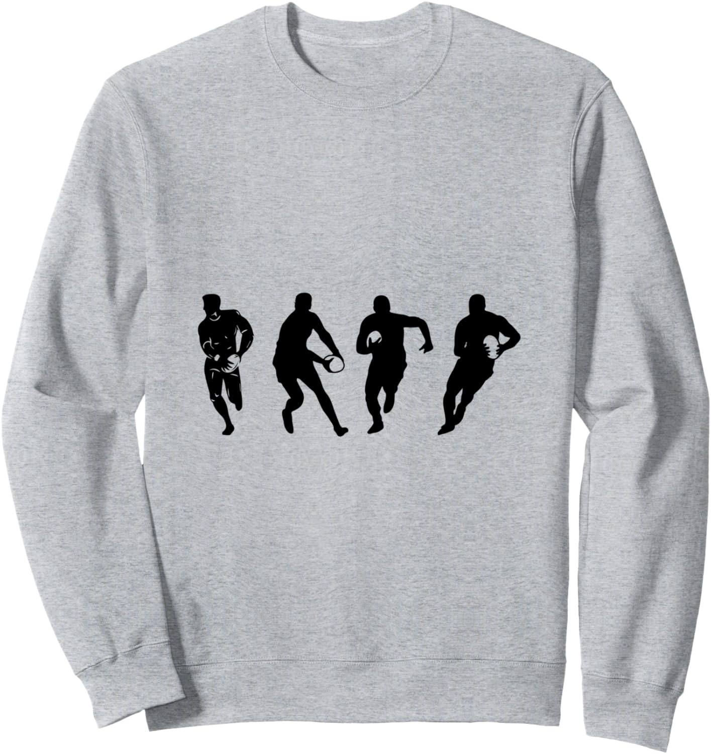 

Силуэт регбиста Силуэт игрока в регби Толстовка Rugby Silhouettes, серый