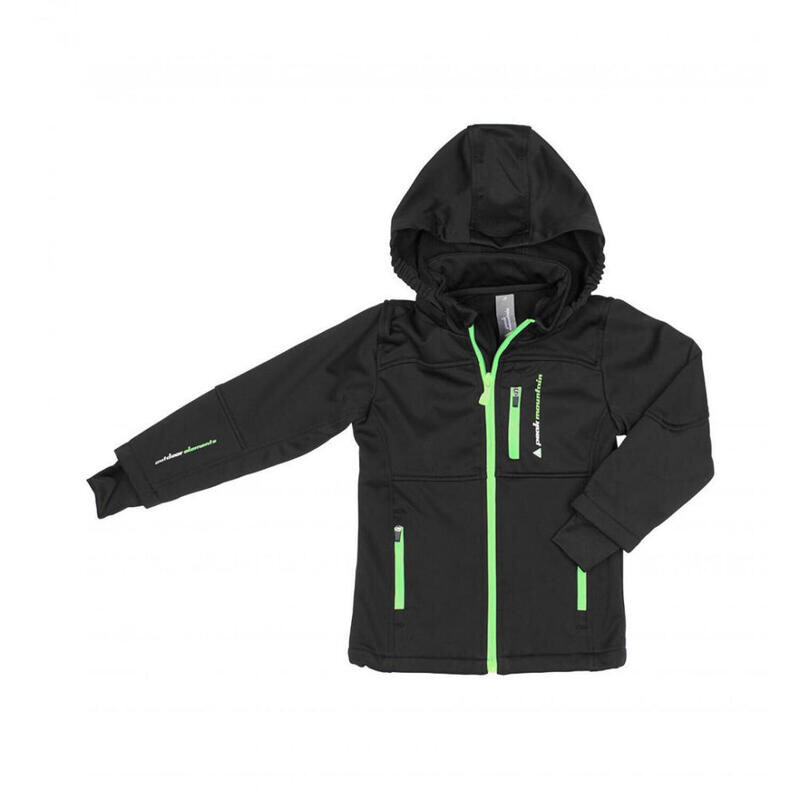 

Детская куртка Peak Mountain, цвет black/black/anise green
