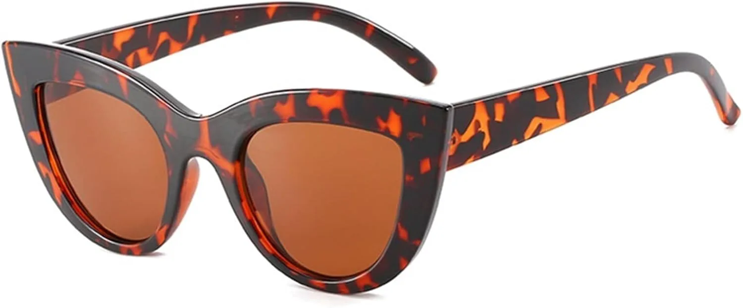 

Модные солнцезащитные очки в стиле «кошачий глаз» в ретро-оправе, большие, для мужчин и женщин, для отдыха на природе (Цвет: A, Размер: Средний) MTZJH, One Color