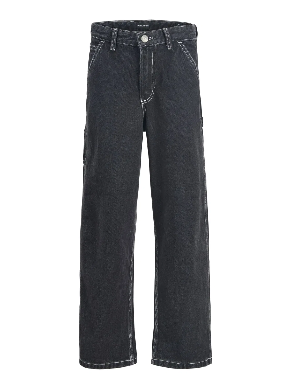 Джинсы baggy fit из черного денима, JACK & JONES Junior, черный деним