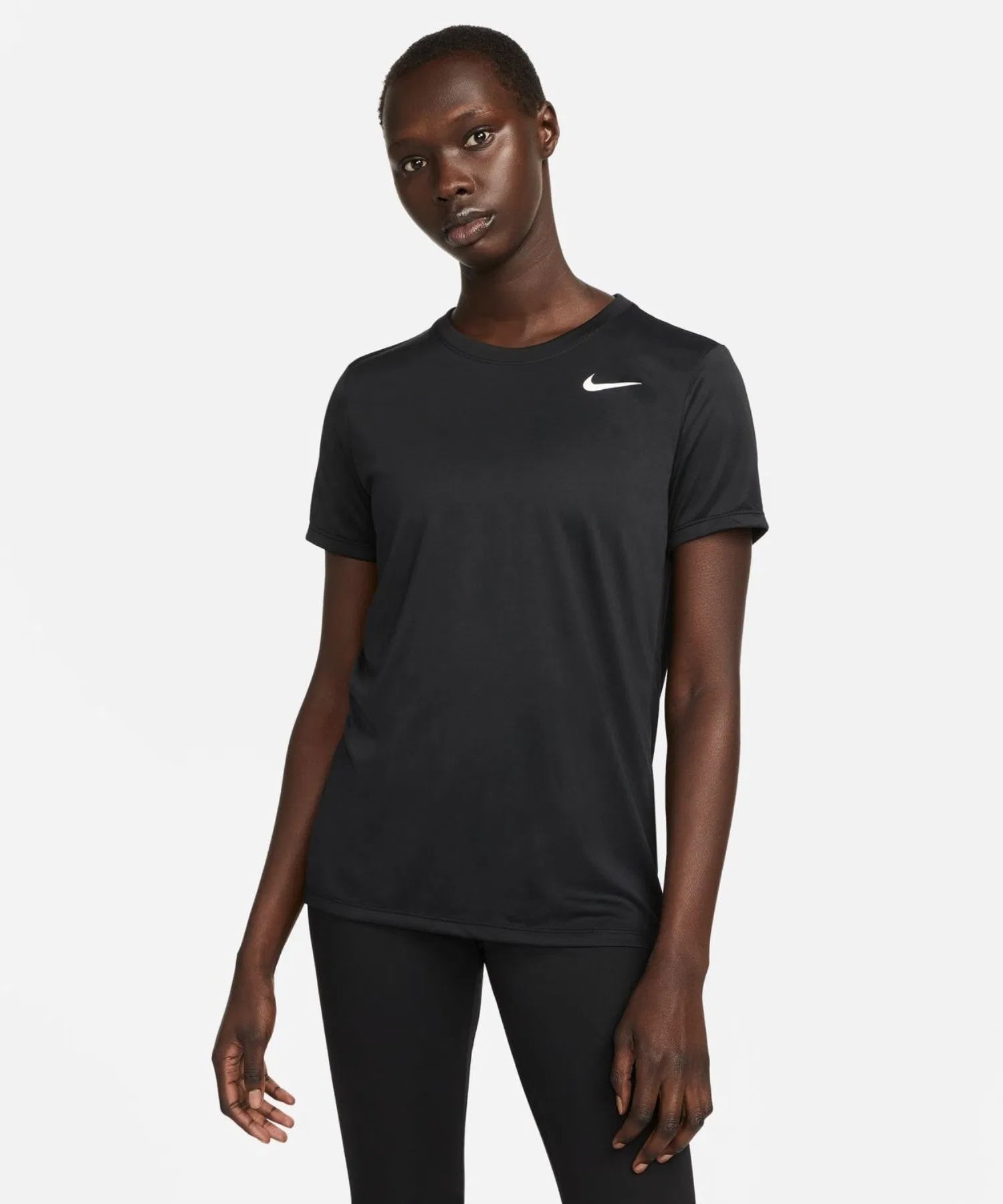 Женская футболка NIKE DF RLGD LBR с логотипом чёрная