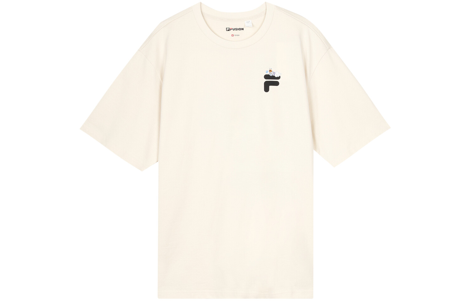 

Футболка унисекс кремовая Fila Fusion, кремовый