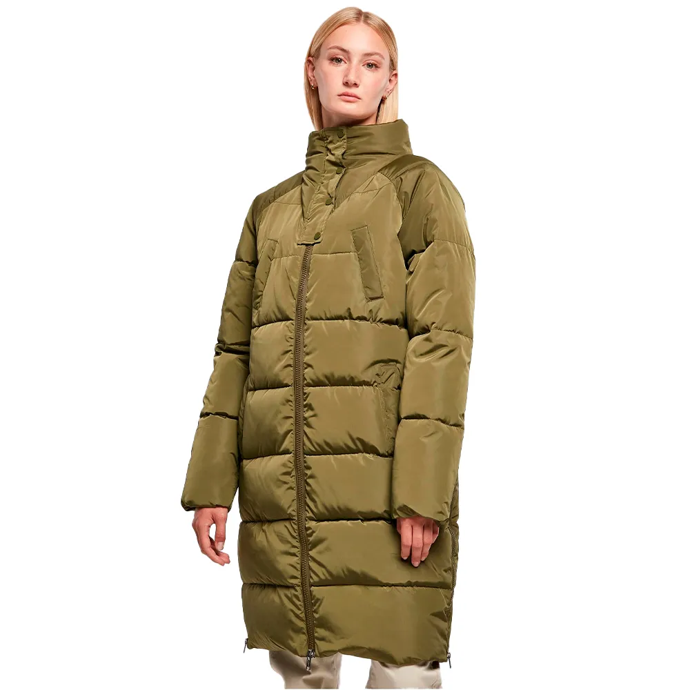 

Куртка Urban Classics High Neck puffer, зеленый